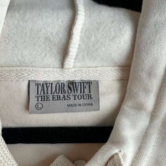 Taylor Swift The Eras Tour Official Merch Cream Hoodie L Cream size LARGE - Picture 7 of 7